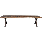 Lima Live Edge 5 Foot Bench with Forged Iron Legs