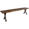 Lima Live Edge 5 Foot Bench with Forged Iron Legs