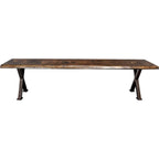 Lima Live Edge 6 Foot Bench with Forged Iron Legs
