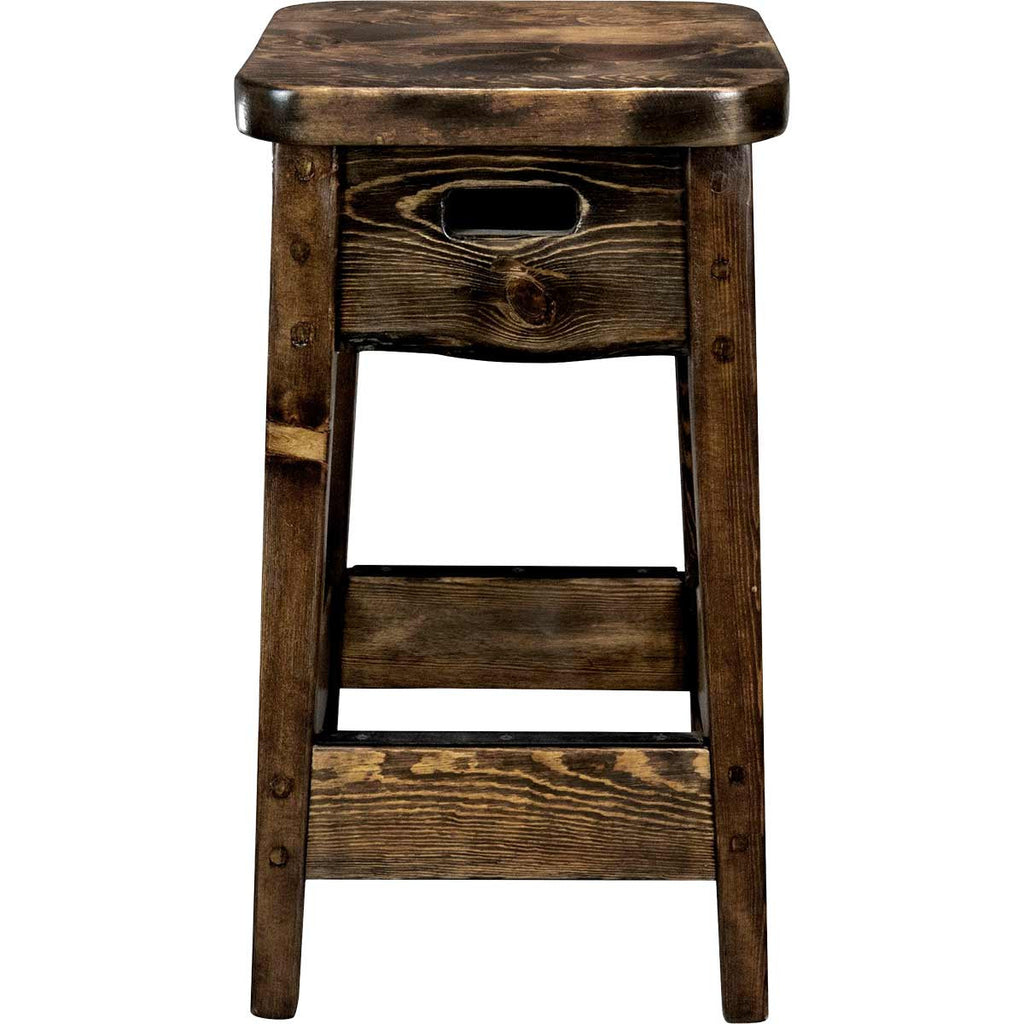 Lima 30 Inch Backless Barstool - Jacobean Stain