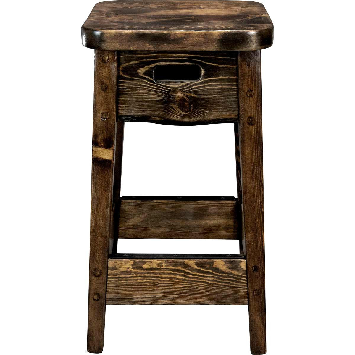 Lima 30 Inch Backless Barstool - Jacobean Stain