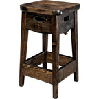 Lima 30 Inch Backless Barstool - Jacobean Stain