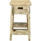 Lima 30 Inch Backless Barstool - Clear Lacquer