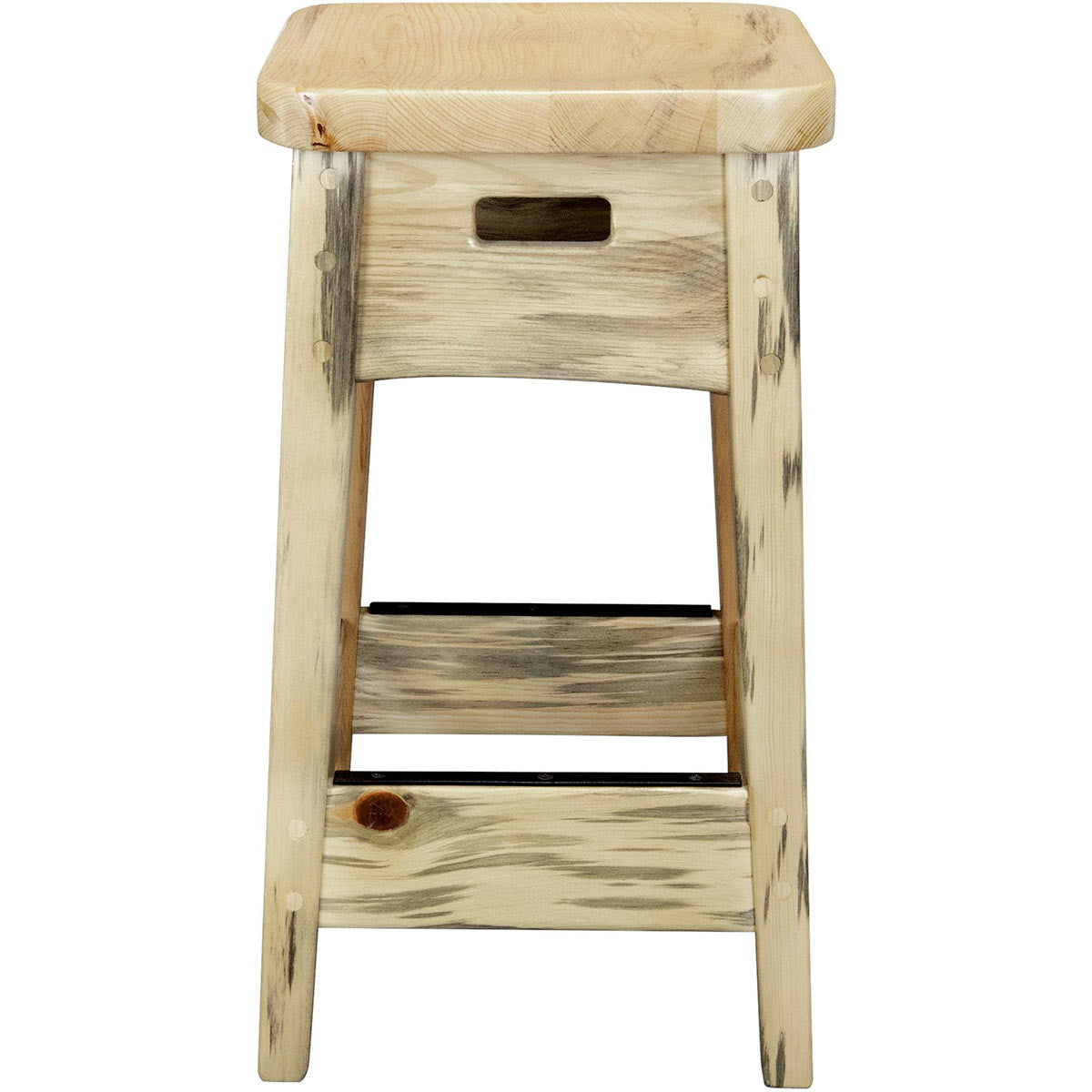 Lima 30 Inch Backless Barstool - Clear Lacquer