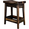 Lima Counter Height Saddle Barstool - Jacobean Stain