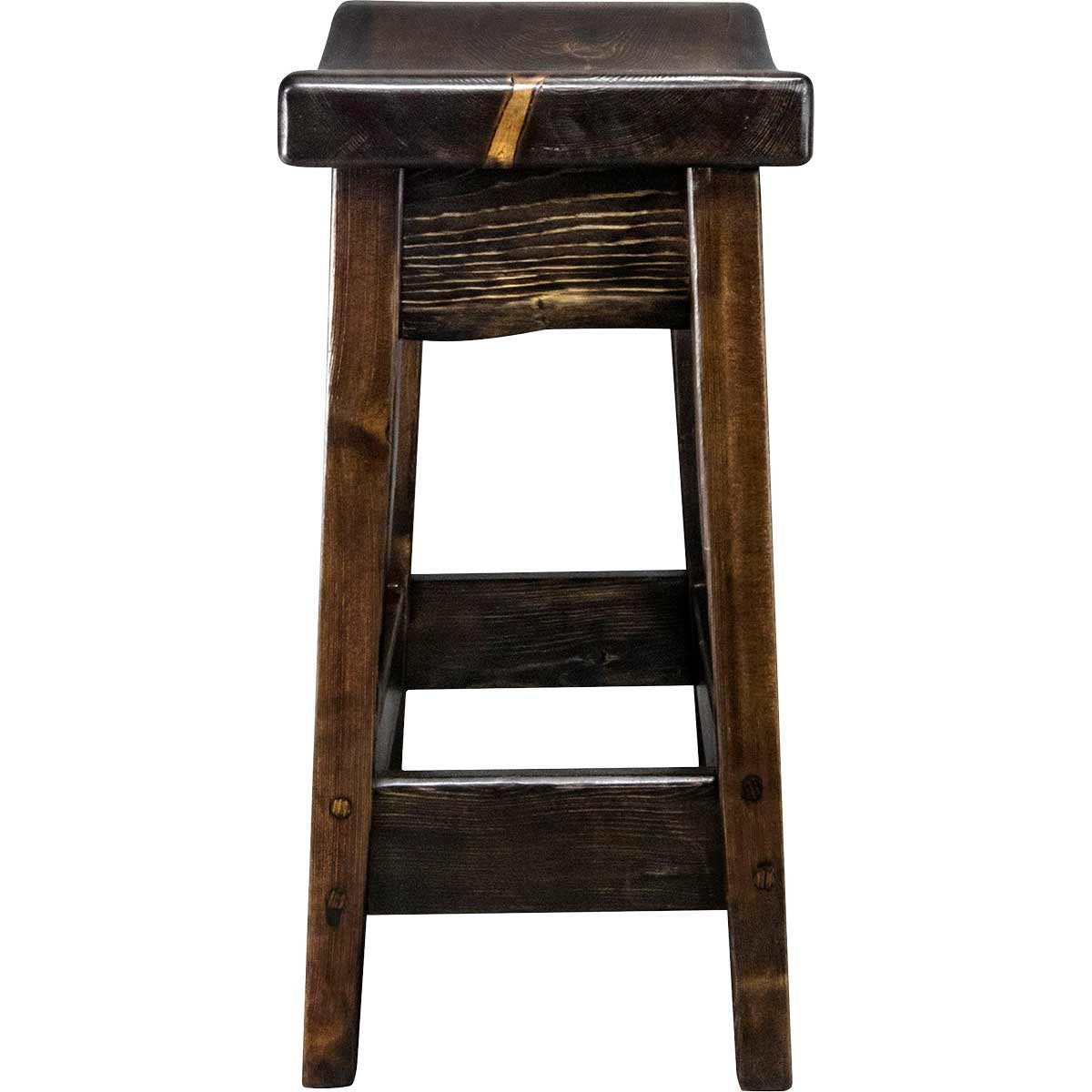 Lima Counter Height Saddle Barstool - Jacobean Stain