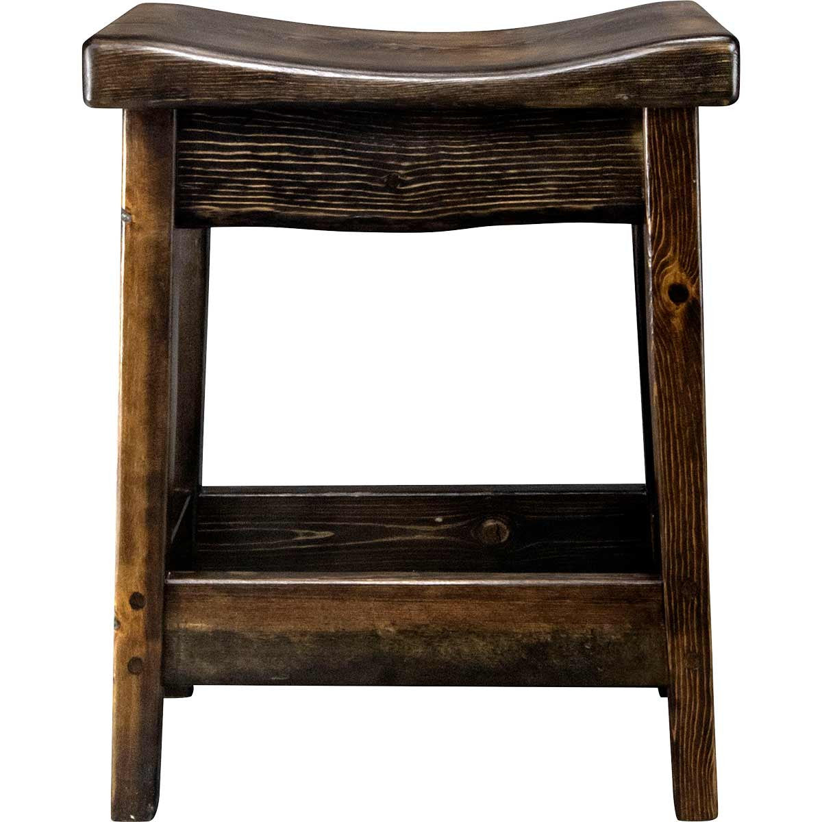 Lima 30 Inch Saddle Barstool - Jacobean Stain