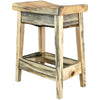 Lima Counter Height Saddle Barstool - Clear Lacquer