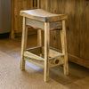Lima 30 Inch Saddle Barstool - Clear Lacquer