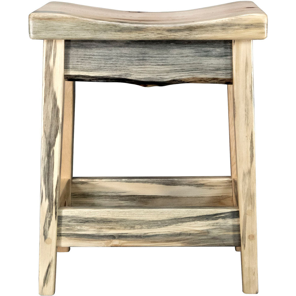 Lima 30 Inch Saddle Barstool - Clear Lacquer