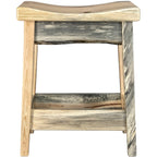 Lima 30 Inch Saddle Barstool - Clear Lacquer