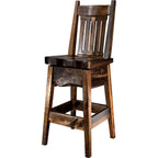 Lima 30 Inch Barstool with Back - Provincial Stain