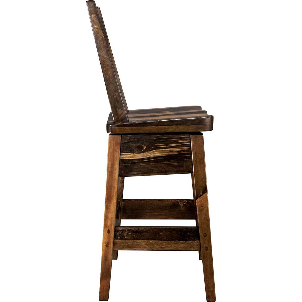 Lima 30 Inch Barstool with Back - Provincial Stain