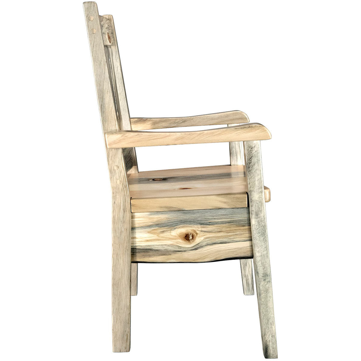 Lima Live Edge 32 Inch Dining Side Chair - Clear Lacquer