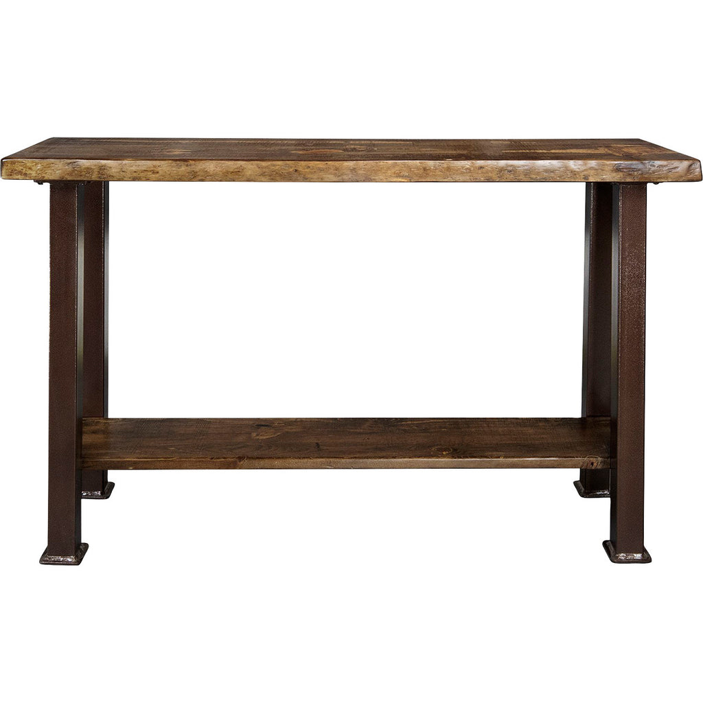 Lima Console Table with Shelf & Provincial Stain - Copper Creek Legs
