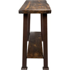 Lima Console Table with Shelf & Provincial Stain - Copper Creek Legs