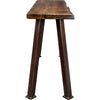 Lima Live Edge Console Table with Forged Iron Legs & Provincial Stain