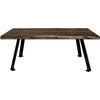 Lima Coffee Table with Blackstone Iron Legs - Jacobean Stain