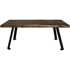 Lima Coffee Table with Blackstone Iron Legs - Jacobean Stain