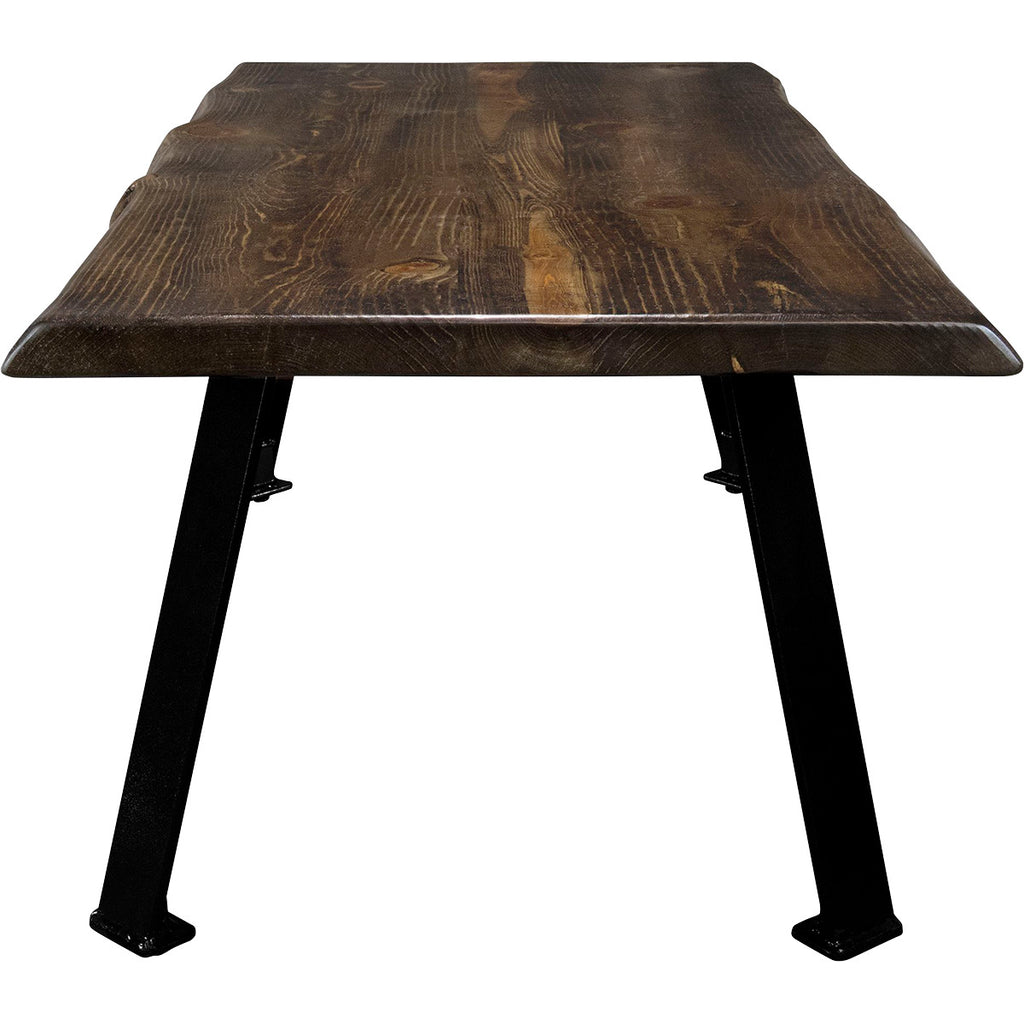 Lima Coffee Table with Blackstone Iron Legs - Jacobean Stain