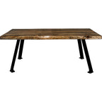 Lima Coffee Table with Blackstone Iron Legs - Provincial Stain