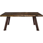 Lima Coffee Table with Copper Creek Legs - Jacobean Stain