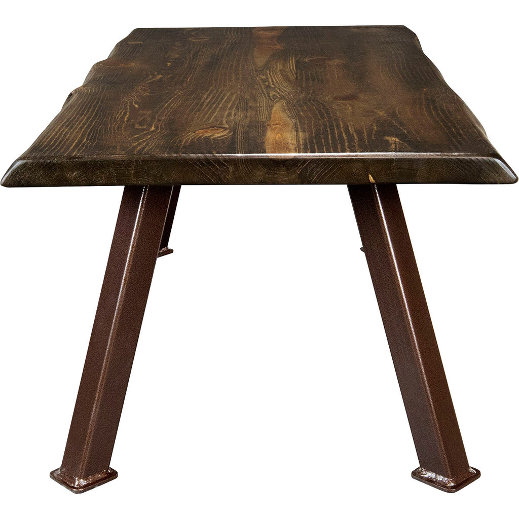 Lima Coffee Table with Copper Creek Legs - Jacobean Stain