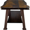 Lima Coffee Table with Shelf & Copper Creek Legs - Jacobean Stain