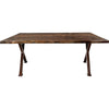 Lima Live Edge Dining Table with Forged Iron Legs & Provincial Stain
