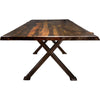Lima Live Edge Dining Table with Forged Iron Legs & Provincial Stain
