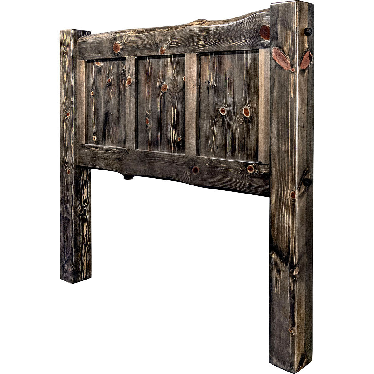 Lima Live Edge Headboard with Jacobean Stain - Cal King