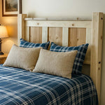 Lima Sawn Headboard with Iron & Clear Lacquer - Cal King