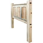 Lima Sawn Headboard with Iron & Clear Lacquer - Cal King