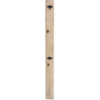 Lima Sawn Headboard with Iron & Clear Lacquer - Cal King