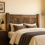 Lima Sawn Headboard with Iron & Provincial Stain - Full