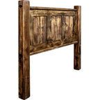 Lima Sawn Headboard with Iron & Provincial Stain - Full
