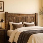 Lima Sawn Headboard with Iron & Provincial Stain - King