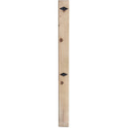 Lima Sawn Headboard with Iron & Clear Lacquer - Twin
