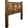 Lima Sawn Headboard with Iron & Provincial Stain - Twin