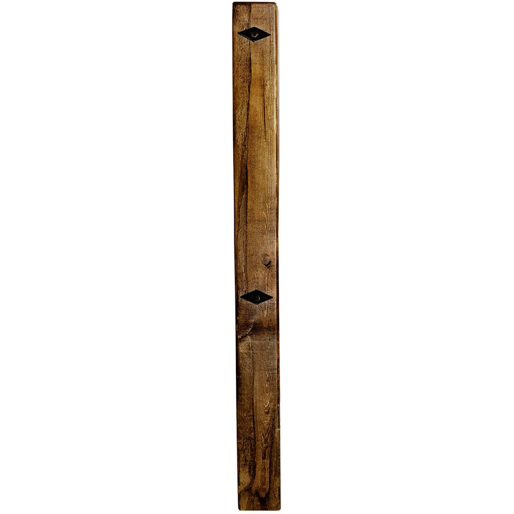 Lima Sawn Headboard with Iron & Provincial Stain - Twin