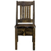 Lima Live Edge 18 Inch Dining Side Chair - Jacobean Stain