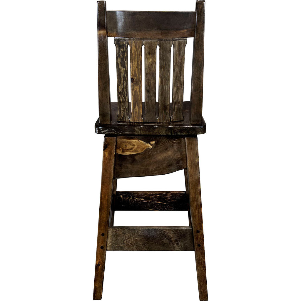 Lima Live Edge 18 Inch Dining Side Chair - Jacobean Stain