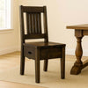 Lima Live Edge 18 Inch Dining Side Chair - Jacobean Stain