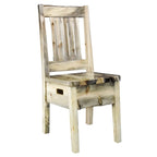 Lima Live Edge 18 Inch Dining Side Chair - Clear Lacquer