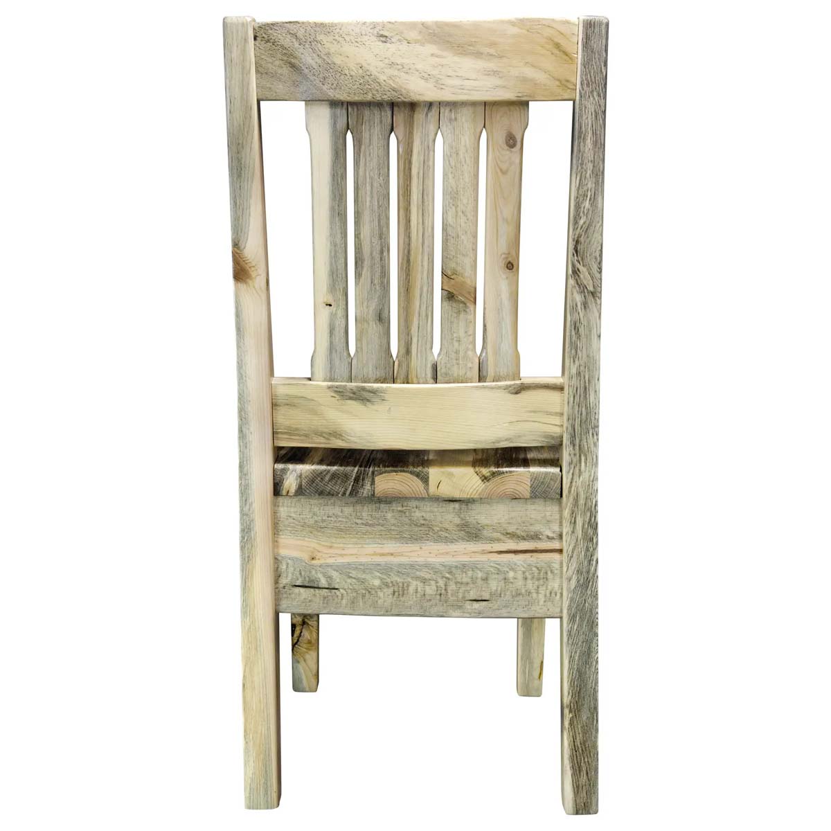 Lima Live Edge 18 Inch Dining Side Chair - Clear Lacquer
