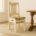 Lima Live Edge 18 Inch Dining Side Chair - Clear Lacquer