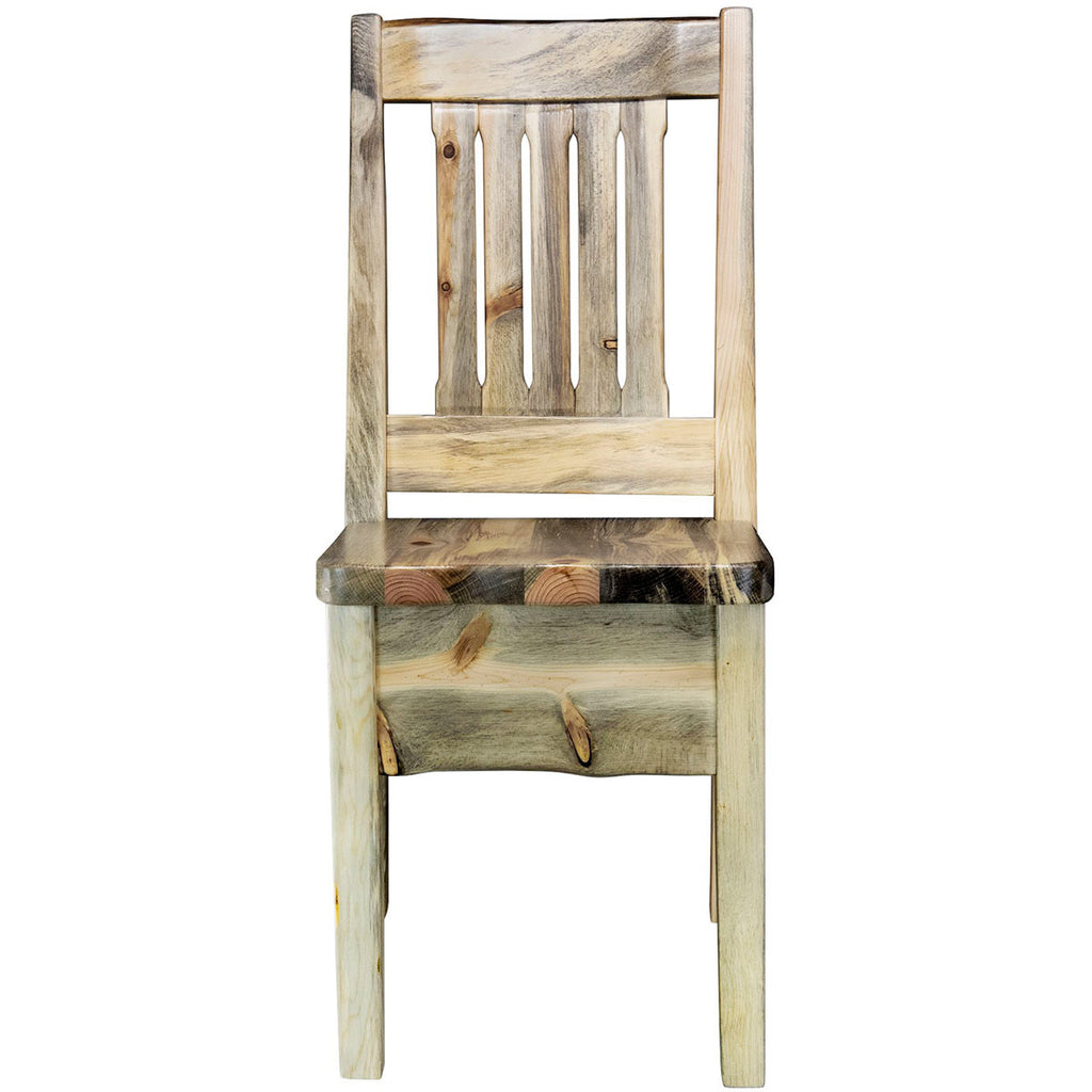 Lima Live Edge 18 Inch Dining Side Chair - Clear Lacquer