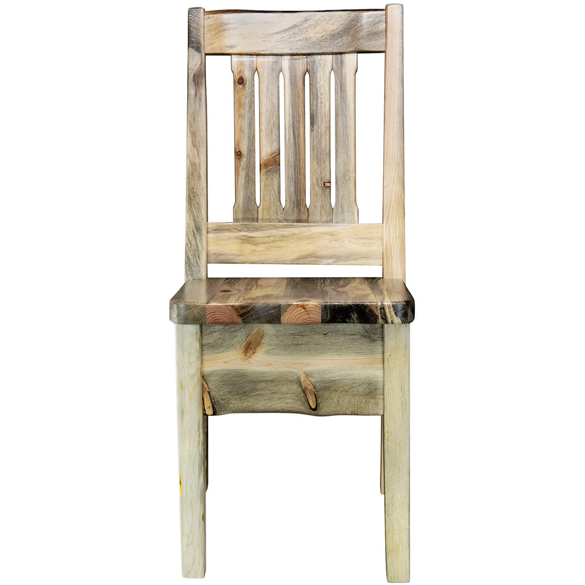 Lima Live Edge 18 Inch Dining Side Chair - Clear Lacquer