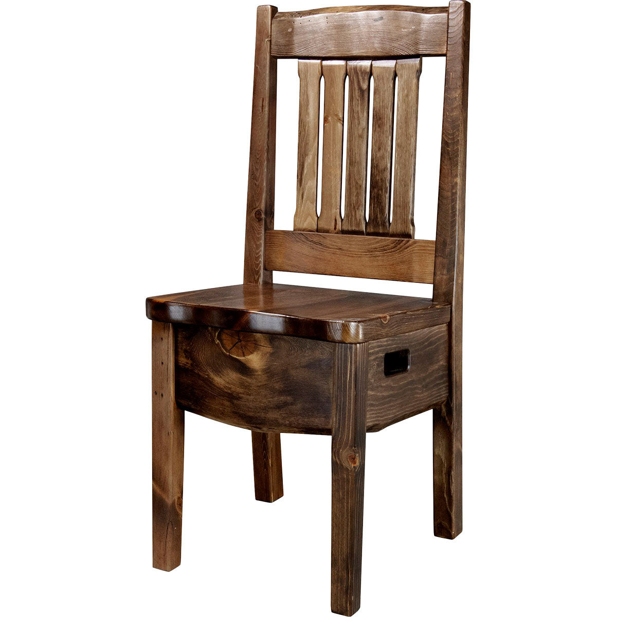 Lima Live Edge 18 Inch Dining Side Chair - Provincial Stain