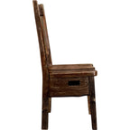 Lima Live Edge 18 Inch Dining Side Chair - Provincial Stain